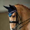 Equestrian Stockholm Ear Bonnet Blue Meadow Glimmer -Equestrian Supplies 44blue meadow ear net huva fliegenhaube oornetje hov 1