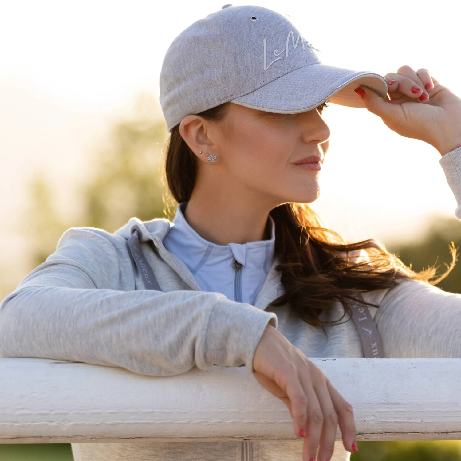LeMieux Simone Cap Grey 4 LeMieux Simone Cap Grey - Image 2