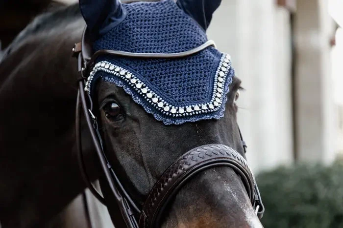 Kentucky Wellington Big Stone & Pearl Ear Bonnet Dark Navy 3 Kentucky Wellington Big Stone & Pearl Ear Bonnet Dark Navy