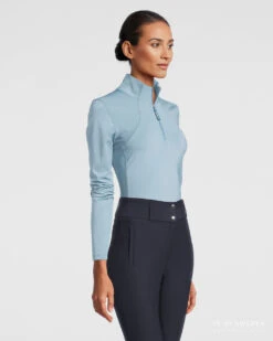PS Of Sweden Alessandra Base Layer Aqua -Equestrian Supplies Alessandra Aqua Front Right 2