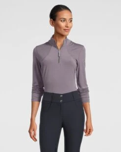 PS Of Sweden Alessandra Base Layer Grey 11 PS Of Sweden Alessandra Base Layer Grey -Equestrian Supplies Alessandra Grey Front 2