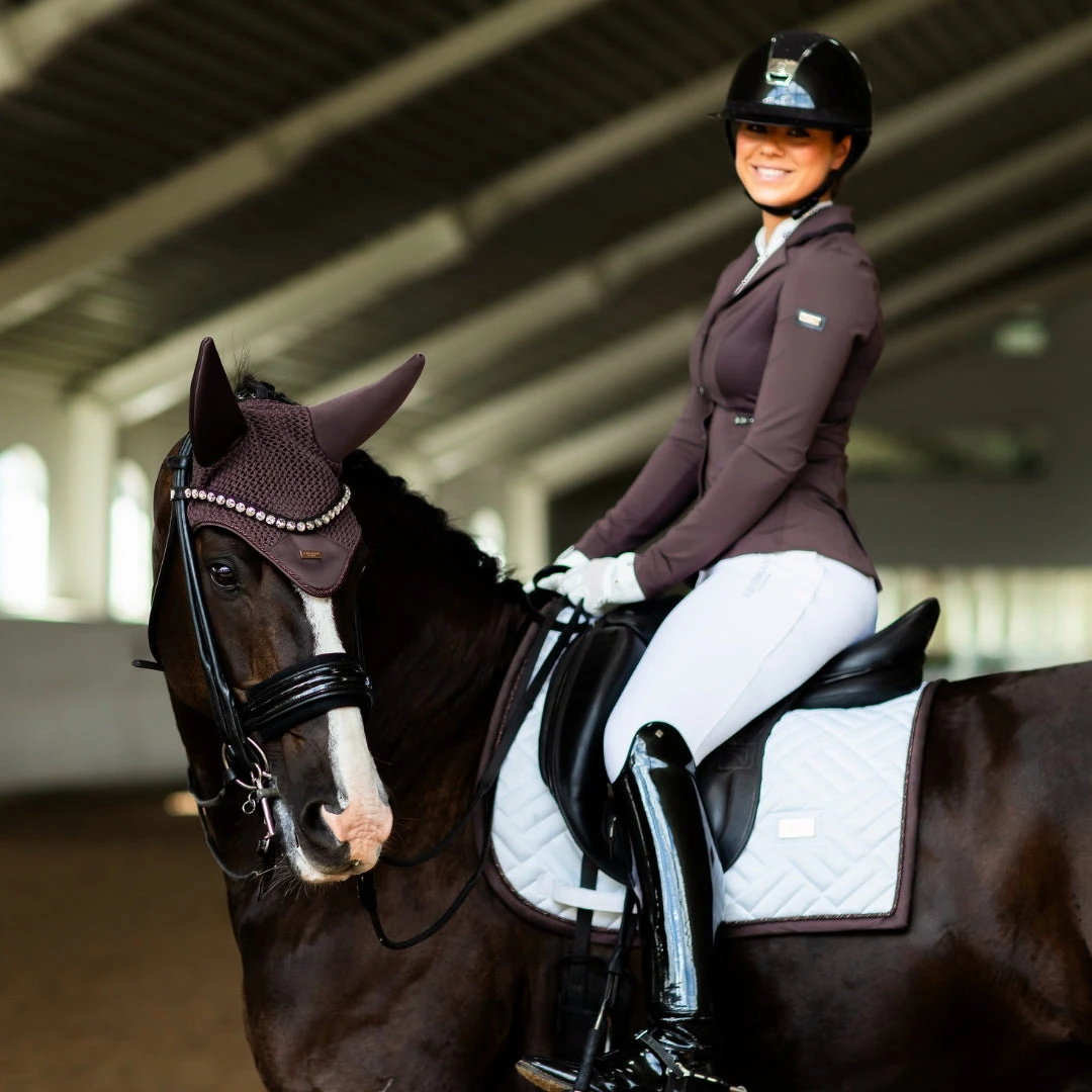 Equestrian Stockholm Modern Dressage Saddle Pad White Moonless Night 4 Equestrian Stockholm Modern Dressage Saddle Pad White Moonless Night - Image 2