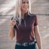 Fager Emma Short Sleeve Base Layer Burgundy -Equestrian Supplies FAGEREMMASHORTSLEEVE