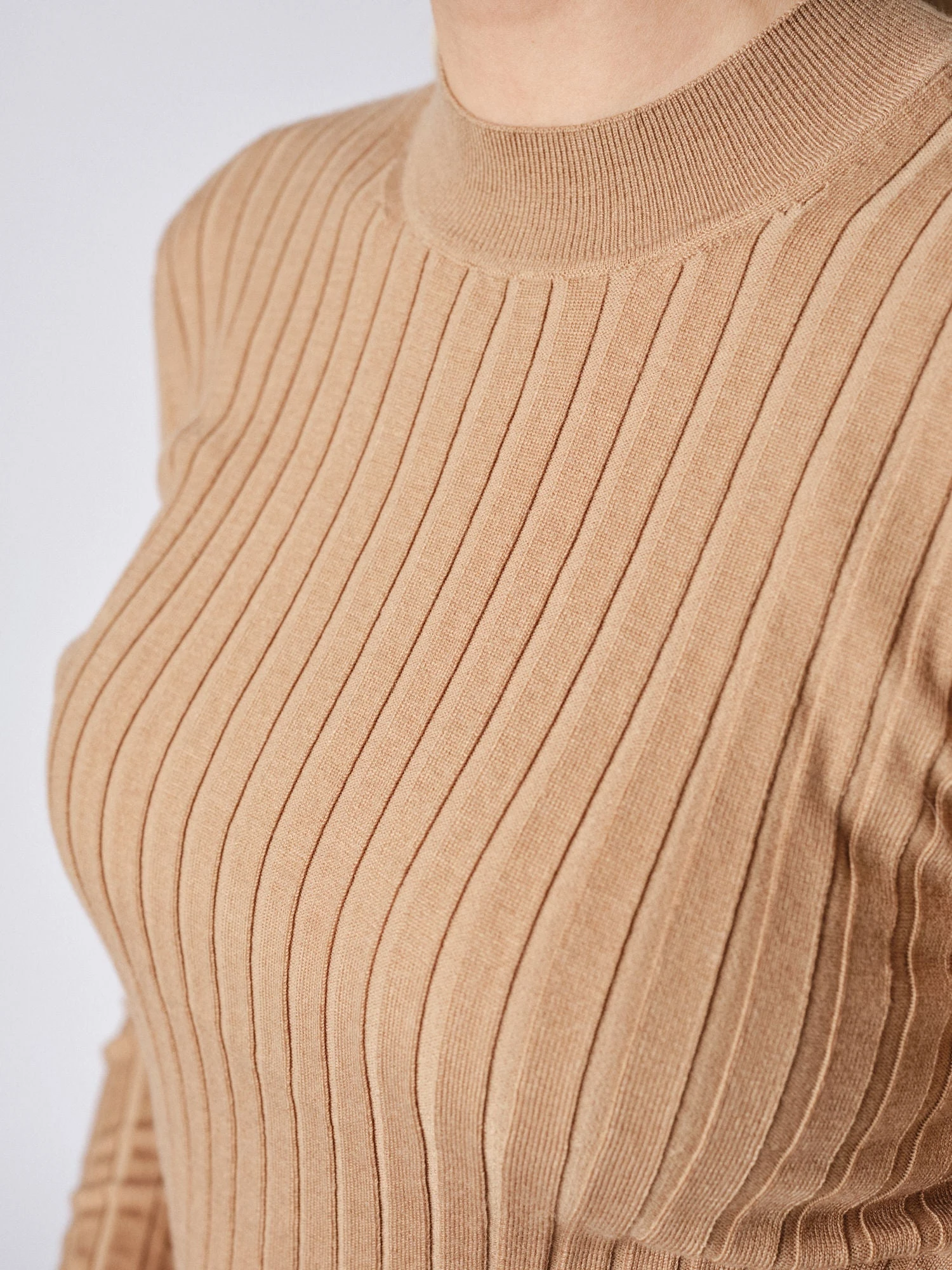 PS Of Sweden Klara Knit Sweater Camel 4 PS Of Sweden Klara Knit Sweater Camel - Image 2