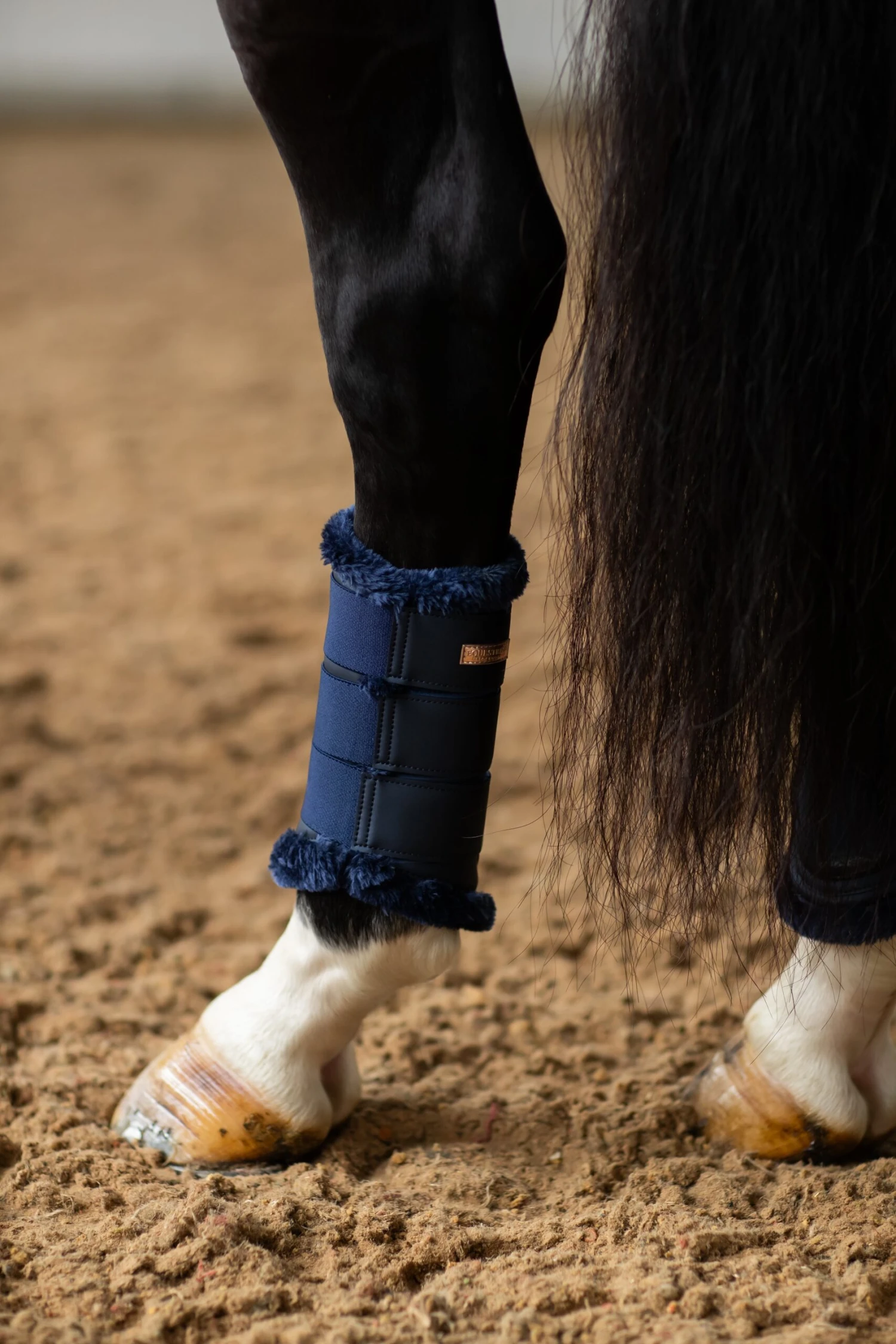 Equestrian Stockholm Fleece Brushing Boots Lagoon Blush 4 Equestrian Stockholm Fleece Brushing Boots Lagoon Blush - Image 2