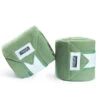 Equestrian Stockholm Bandages Pistachio White -Equestrian Supplies Pistachio white Fleece bandages webb