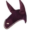 Equestrian Stockholm Ear Bonnet Purple White Edge -Equestrian Supplies Purple White Edge Ear Net Equestrian stockholm