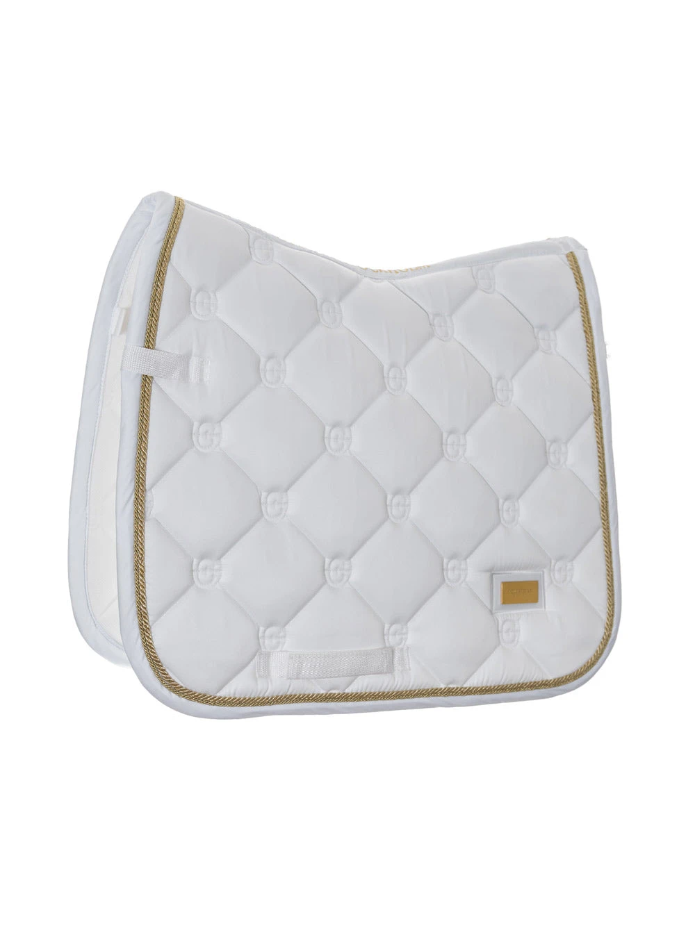 Equestrian Stockholm Dressage Saddle Pad White Perfection Gold 4 Equestrian Stockholm Dressage Saddle Pad White Perfection Gold - Image 2