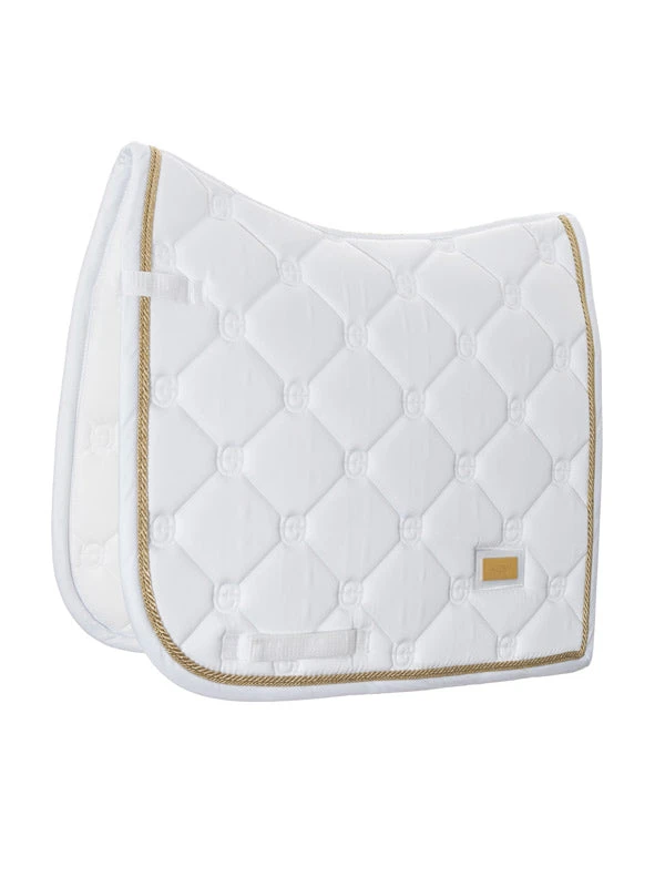 Equestrian Stockholm Dressage Saddle Pad White Perfection Gold 3 Equestrian Stockholm Dressage Saddle Pad White Perfection Gold