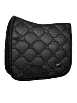 Equestrian Stockholm Dressage Saddle Pad All Black Glimmer -Equestrian Supplies all black glimmer dressage saddle pad cob