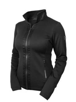 Equestrian Stockholm Fleece Jacket All Black Glimmer