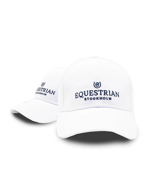 Equestrian Stockholm Cap White Blue Meadow 4 Equestrian Stockholm Cap White Blue Meadow - Image 2