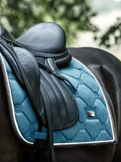 Equestrian Stockholm Dressage Saddle Pad Steel Blue -Equestrian Supplies dressage saddlepad steelblue esstockholm