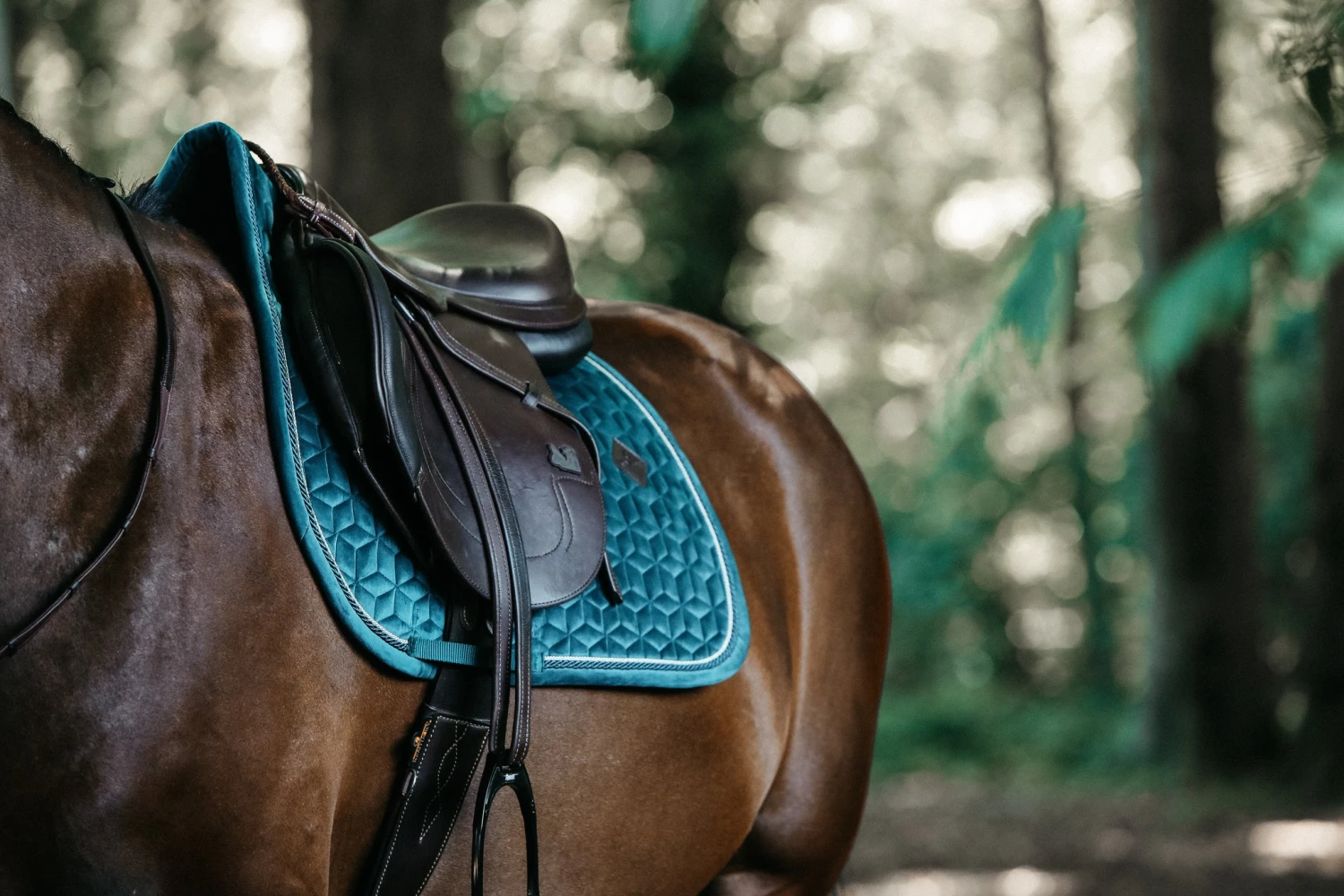 Kentucky Velvet Jump Saddle Pad Emerald 4 Kentucky Velvet Jump Saddle Pad Emerald - Image 2