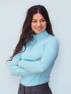 Equestrian Stockholm Vision Base Layer Ice Blue -Equestrian Supplies ice blue vision top equestrian stockholm