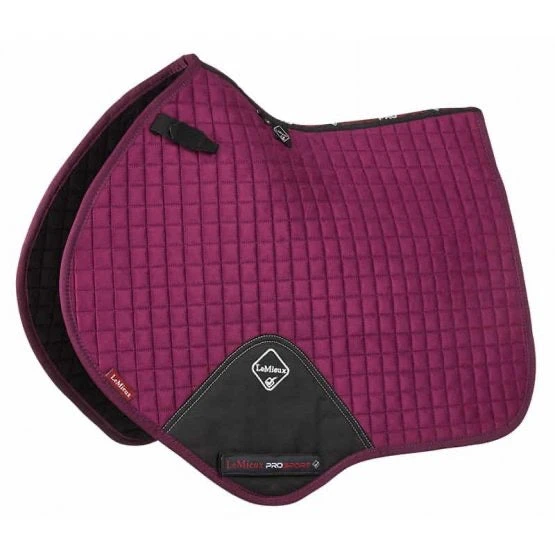 LeMieux Suede Jumping Saddle Pad Plum 3 LeMieux Suede Jumping Saddle Pad Plum