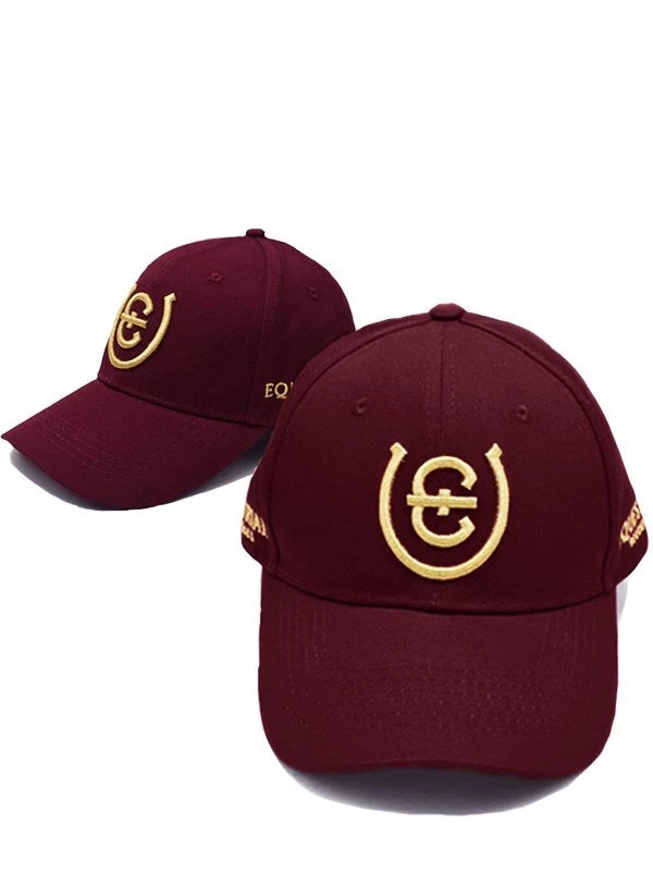 Equestrian Stockholm Cotton Cap Bordeaux Gold 3 Equestrian Stockholm Cotton Cap Bordeaux Gold