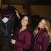 Equestrian Stockholm Fleece Jacket Merlot Crystal Gold