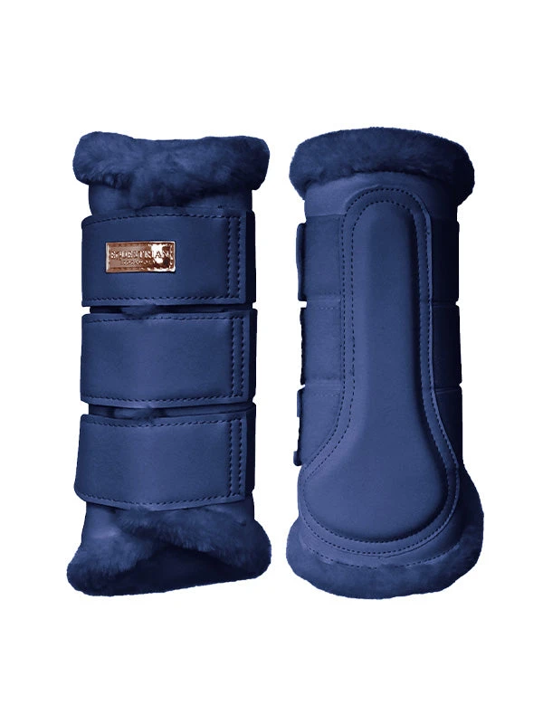 Equestrian Stockholm Fleece Brushing Boots Lagoon Blush 3 Equestrian Stockholm Fleece Brushing Boots Lagoon Blush