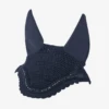 LeMieux Acoustic Diamante Ear Bonnet Navy -Equestrian Supplies lm acousticproflyhood black angle rt 8
