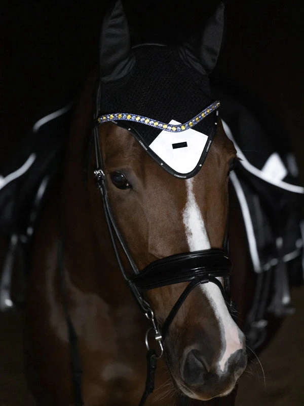 Equestrian Stockholm Ear Bonnet Luminous Black 3 Equestrian Stockholm Ear Bonnet Luminous Black