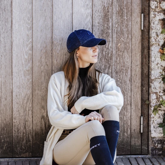 Kentucky Horsewear Glitter Cap Navy 5 Kentucky Horsewear Glitter Cap Navy - Image 3