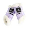 Mrs Ros Fleece Brushing Boots (set Of 4) Lilac Breeze -Equestrian Supplies neoprene and faux fur splint boots lilac breeze 693613