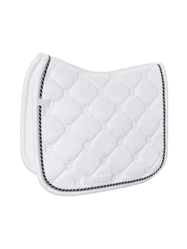 Equestrian Stockholm Dressage Saddle Pad White Perfection Navy (without Badge) 4 Equestrian Stockholm Dressage Saddle Pad White Perfection Navy (without Badge) - Image 2